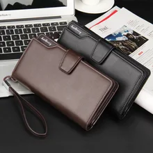 Top Quality long wallet men Baellerry pruse male clutch zipper around wallets men money bag pocket