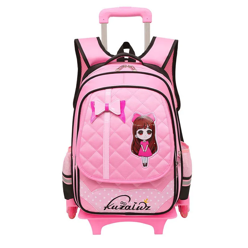 

Triple-wheel Trolley Backpack For Children Fashion Wheeled School Bag Detachable Backpack For Girls School Bags