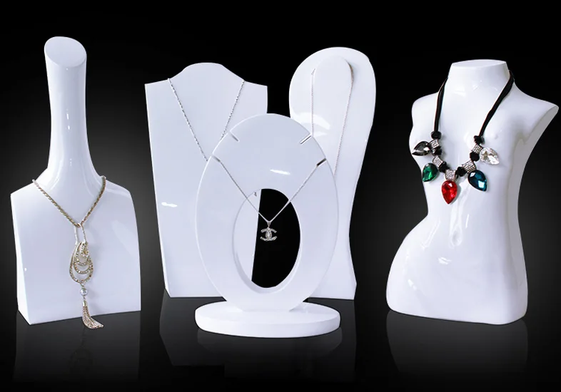 New Fashionable White Necklace Holder Mannequin Torso For Jewelry