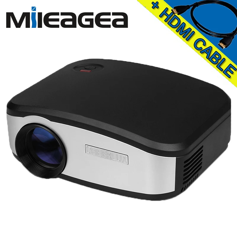 

New CHEERLUX C6 Mini Video Projector 1200 Lumen 800x480 LED LCD Home Theater Movie support HDMI TV VGA AV USB proyector
