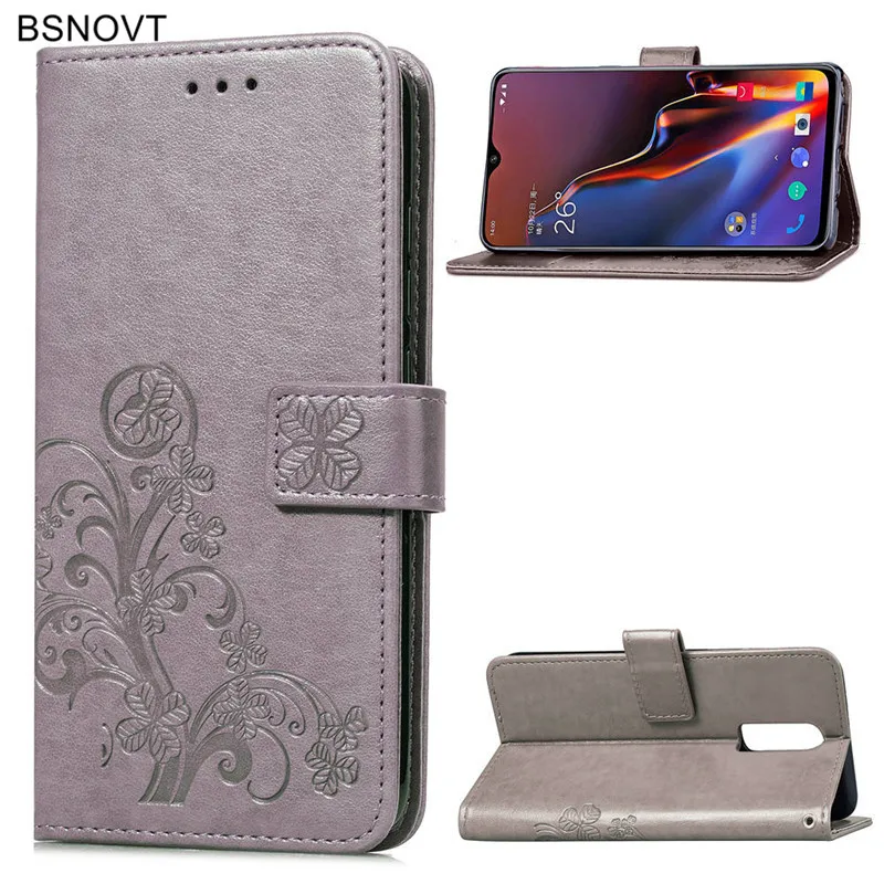 

For Oneplus 6T Case Silicone Leather Wallet Flip Case Anti-knock Phone Case For Oneplus 6T Cover For Oneplus 6T Funda BSNOVT