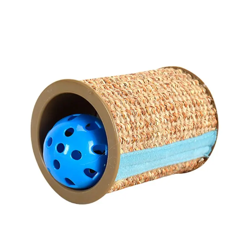 New Cats Toy Roller With Bell Ball Sisal Cat Scratch Board Gripper Pet
