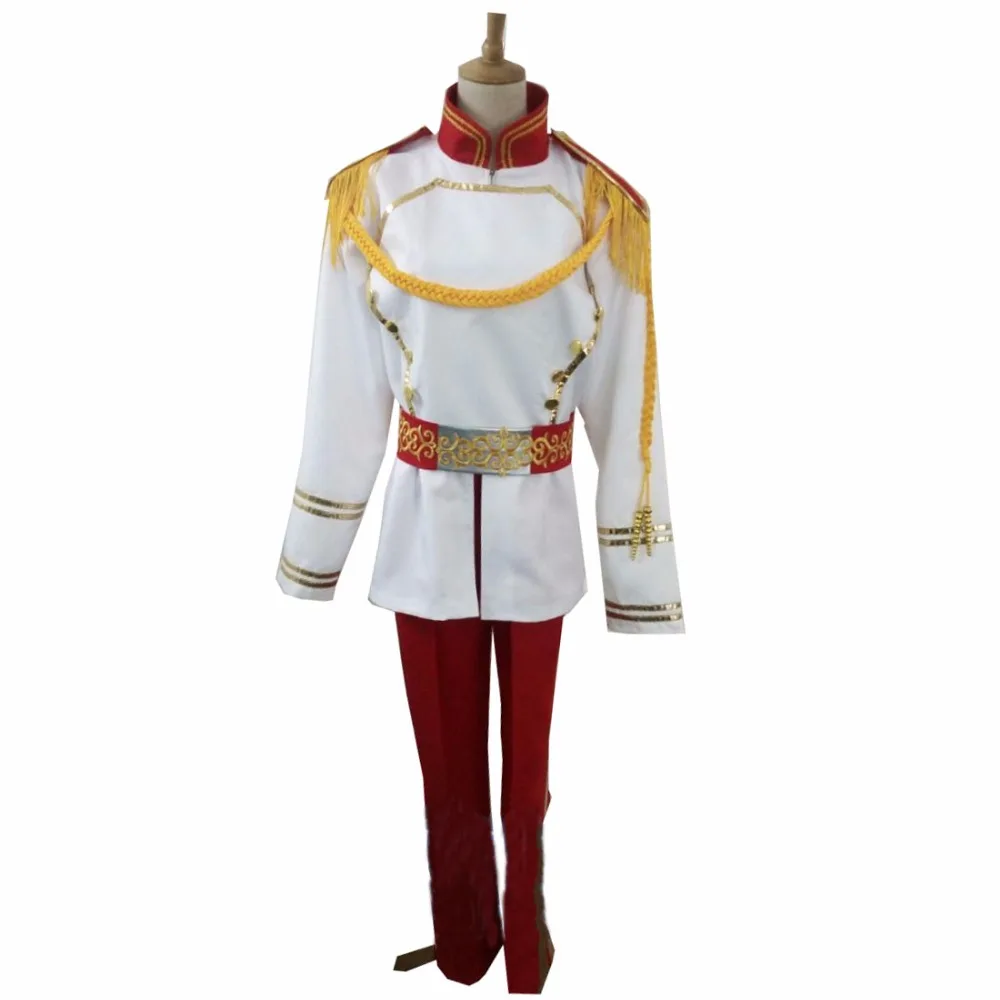 

2018 Cinderella Prince Charming Cosplay Costume Halloween costumes Fancy suit Cartoon Prince costume custom made wedding clothin
