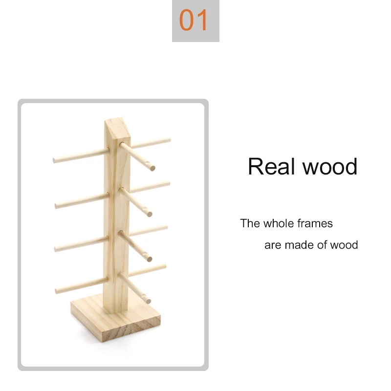 Wood Sunglasses Stand Jewelry Organizer Woods Jewelry Stand Glasses Holder Glasses rack Jewelry Display Wooden Rack A282 Jewelry Packaging