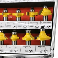 סגסוגת כרסום 35Pcs / סט 1/2 Bit נתב קאטר אינץ Shank בדרגה גבוהה סגסוגת כרסום סט נגרות כלי במקרה (4)