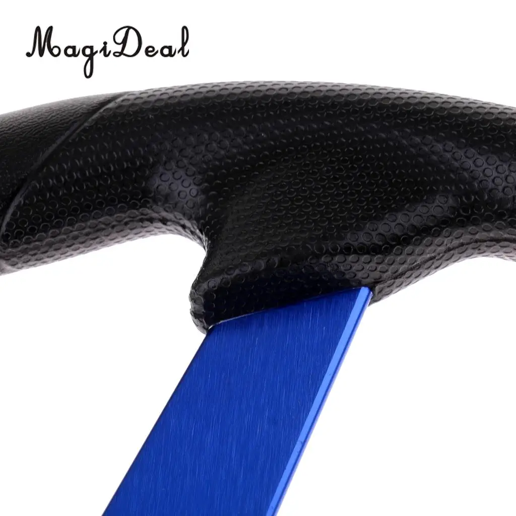 MagiDeal 310/360mm Aluminum Alloy D Shape Marine Boat Steering Wheel 3/4' Key Way Tapered for Kayak Canoe Boat Yacht Dinghy Acce