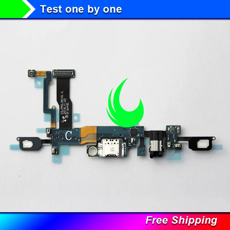 5pcs Original C5010 USB Charging Port Connector Dock Flex Cable Headphone Audio Jack Replacement For Samsung Galaxy C5 Pro C5010