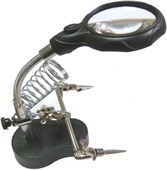 

LIXF-New 3.5x12x 3rd Helping Hand Magnifying Soldering LED Iron Stand Lens Magnifier