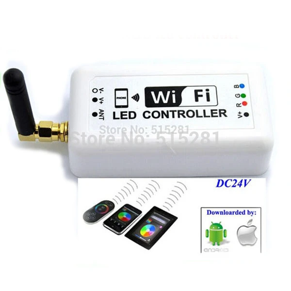 

BSOD Led Controller Wireless Wifi RGB Controller Input DC7.5-24V 12A for RGB Led Strip iphone Ipad Android IOS System PC