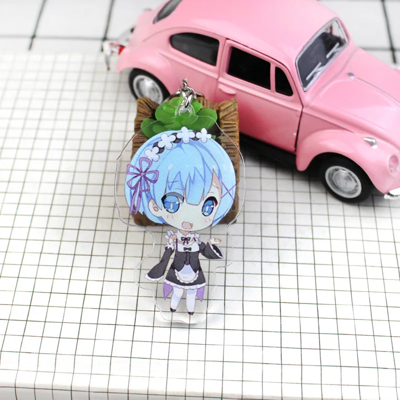 Брелок для ключей в стиле аниме Re Zero модный брелок другом мире подвески ювелирные