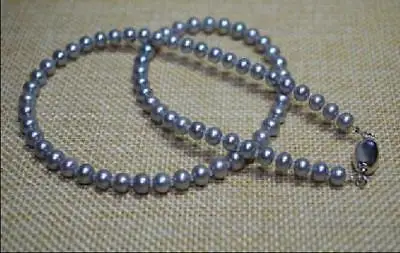 

super natural 9-10MM south sea silver gray pearl necklace 25inch sliver clasp @