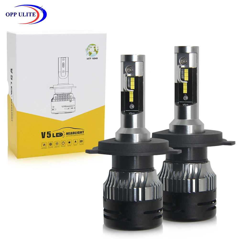Opp ulite Small size H4 led Headlights Auto Lamp With Fan cooling Car