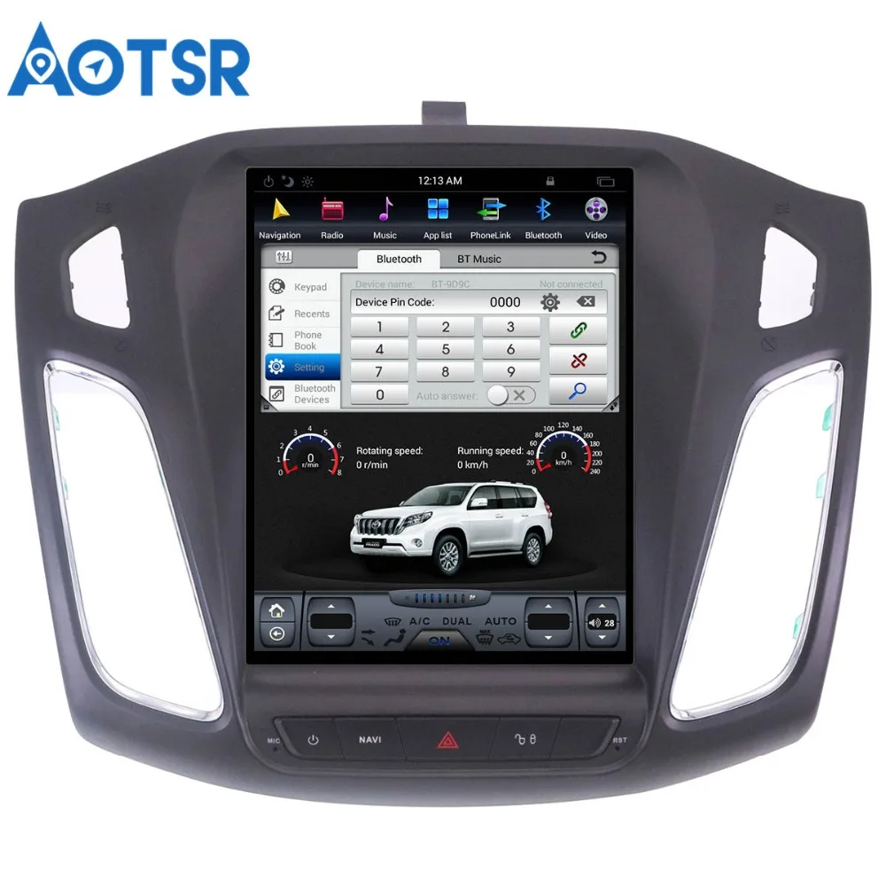 Cheap Tesla Style IPS Screen Android 7.1 Car GPS Navigation Auto Radio Headunit For ford focus salon 2012-2016  video radio player 9