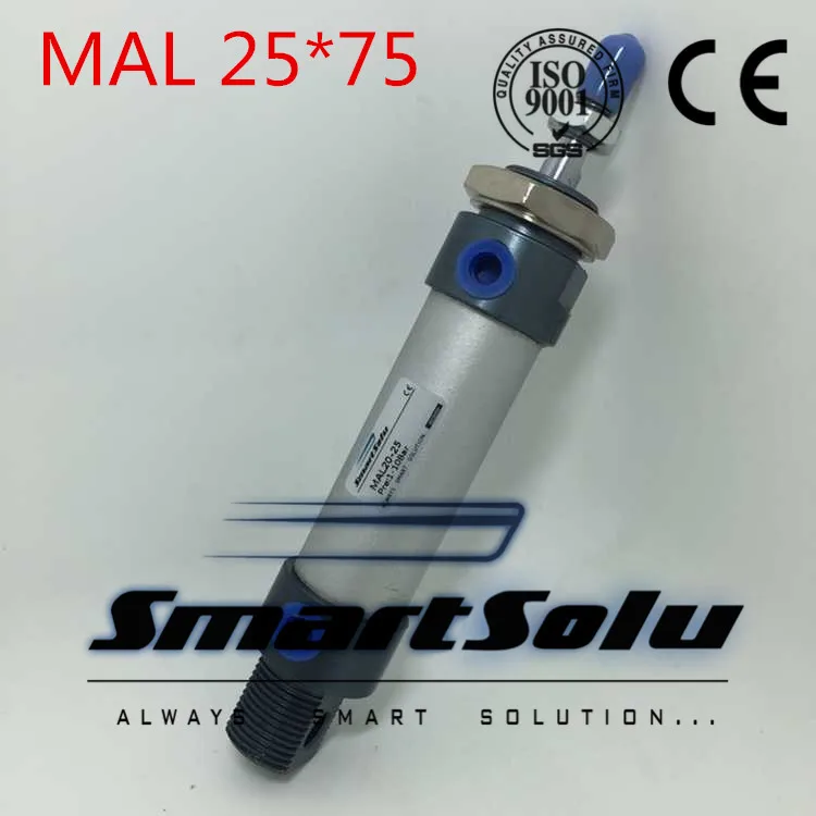

Free Shipping MAL 25x75 Stroke Single Rod Pneumatic Air Cylinder