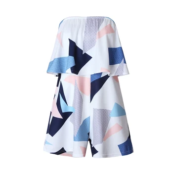 

Playsuit Women Summer Off Shoulder Regular 2018 Casual Party Rompers Womens Jumpsuit Short Trousers