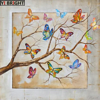 

3d Diamond Mosaic Home Decor Diamond Embroidery diy diamond Painting Cross Stitch kit butterfly tree