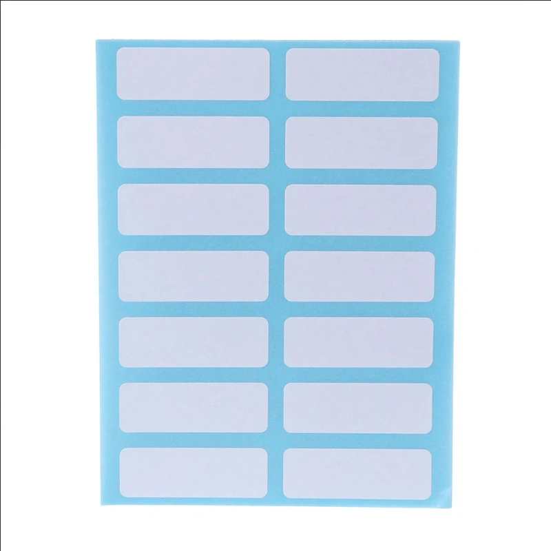 

12 Sheet Self Adhesive Sticky White Label Blank Post It Stickers Note Tags Craft