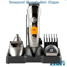 7 in 1 Waterproof Electric Hair Clipper Kemei Professional Hair Trimmer Shaver Beard For Men Waterproof Family Haircut Tool