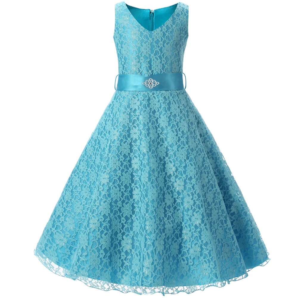 

Teenage Girl Clothes Summer 2018 Lace Flower Girl Dress For Wedding Party Kids Clothes Children's Princess Costume 10 12 14 Year