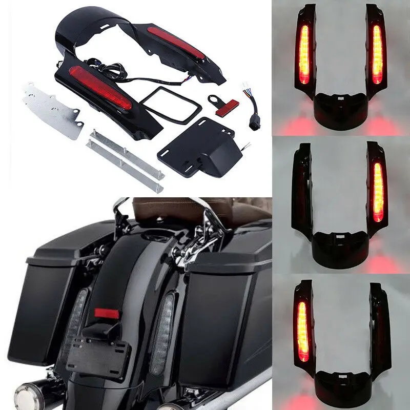 

LED Rear Fender Extension Fascia For Harley Touring Electra Road Street Gilde Road Glide Custom FLTRX FLHR FLHT FLHX 2009-2013