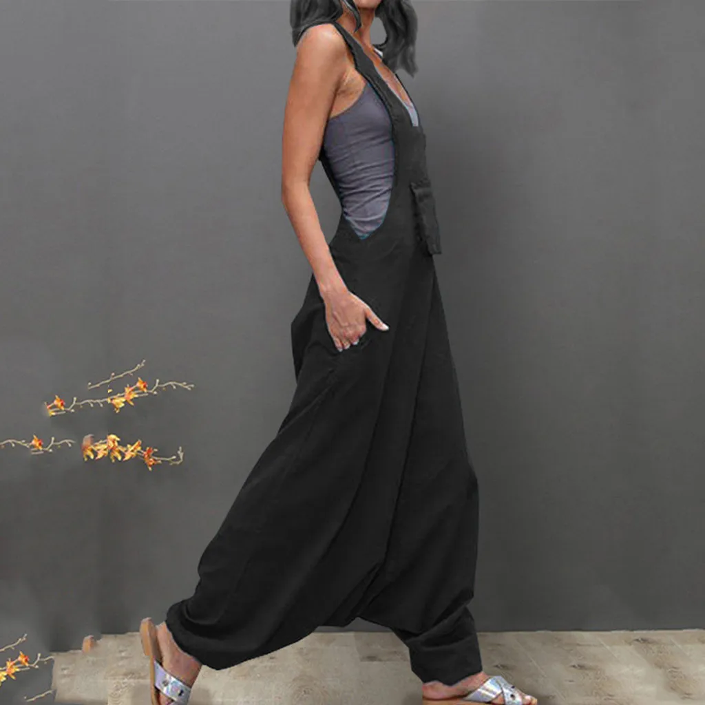 cotton jogger jumpsuit