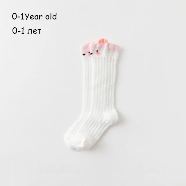 Носки для маленьких девочек хлопковые носки в сеточку для новорожденных на лето и весну детские гольфы с бантом домашние тапочки - Цвет: 0-1 white
