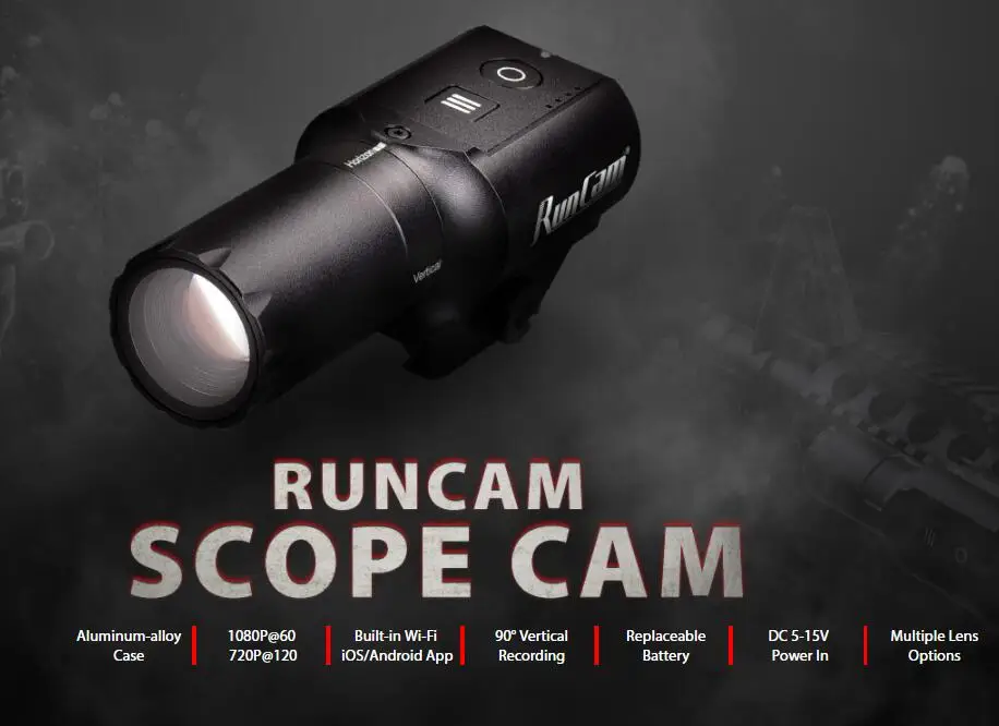 RunCam Scope Cam MOV DC 5 V-15 V 4MP HD камера 35 мм объектив Micro USB максимальная поддержка 64G SD для радиоуправляемого квадрокоптера