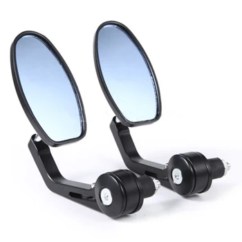 

Motorcycle Black 7/8" 22mm Handle bar end Mirrors For Custom Bobber Cafe Racer Buell Clubman ATV