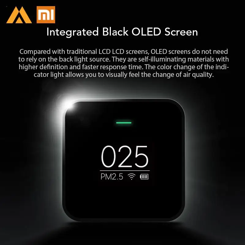 

Xiaomi Mijia PM2.5 Detector Xiaomi Air Quality Tester Smart Sensor Smart Control APP Adapt Mi Air Purifier Monitor
