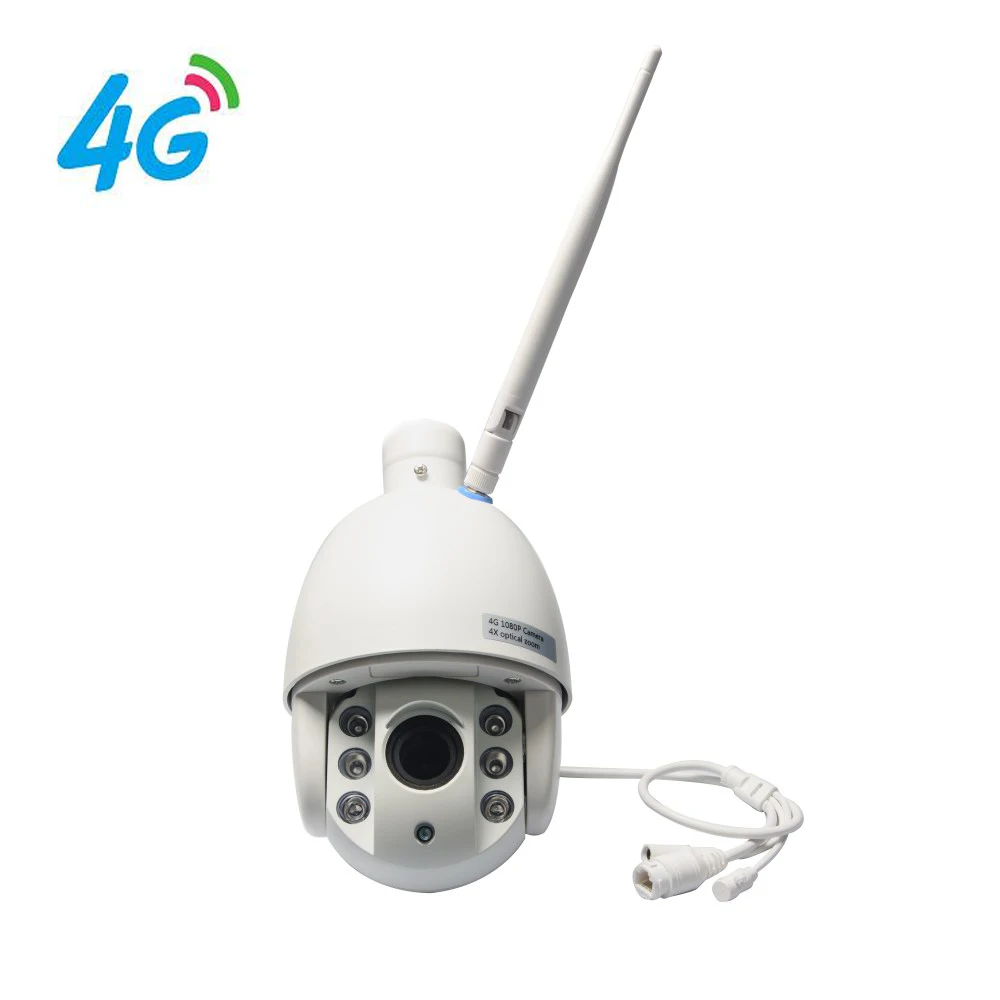 4G Mobile Speed Dome 1080P IP Camera with Dual Video Stream Transmission via 4G FDD LTE Network Free APP for Mobile Monitoring