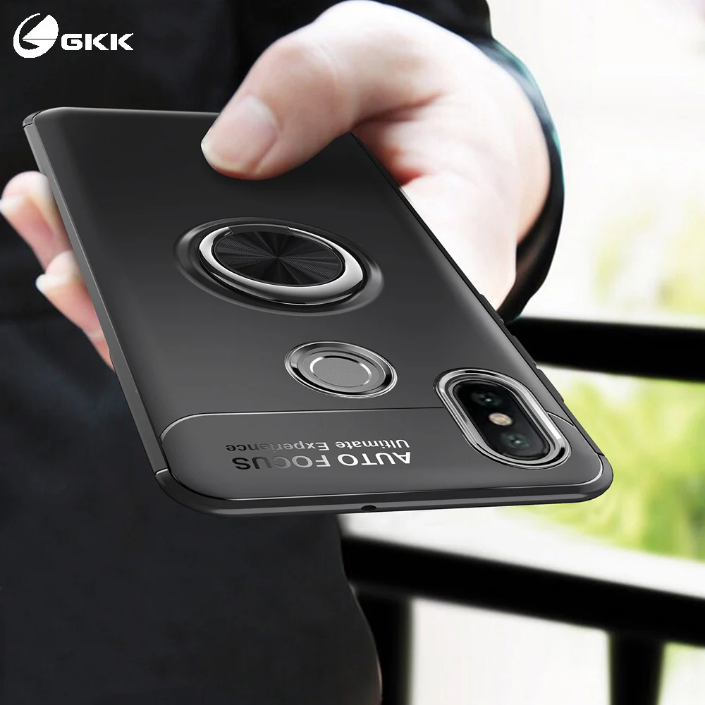 GKK Case for Xiaomi Redmi Note 6 Pro 5 Plus Magnetic Finger Ring Car Holder Phone Cases mi 8 Max 3 Cover |