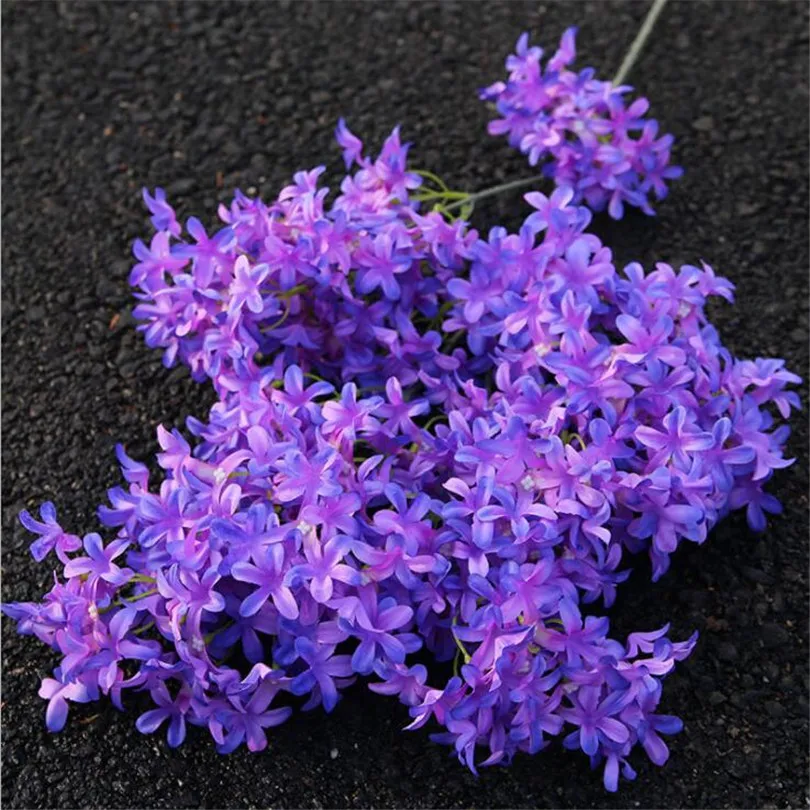 10 шт вишневого цветка стволовых поддельные Pleiopetalous Сакура цветок ветка 90 см