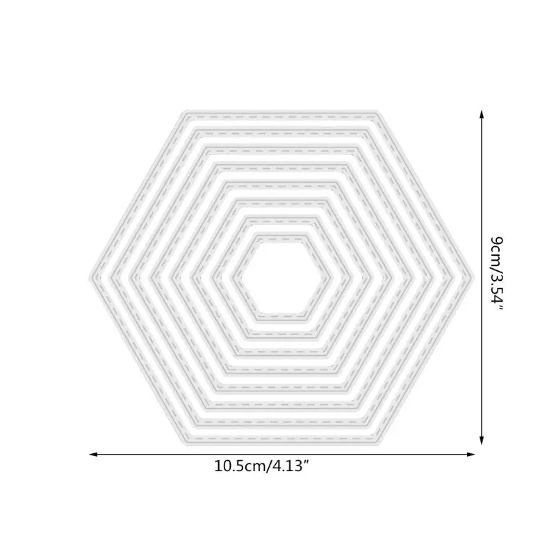 Шестигранный фон штампы ремесло высечки металла для DIY Изготовление бумажных карточек Скрапбукинг 449E