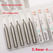 Острый HSS конец фрезерный ключ фрезерный станок 2,0 мм 4 зуба фрезерный станок закрутка