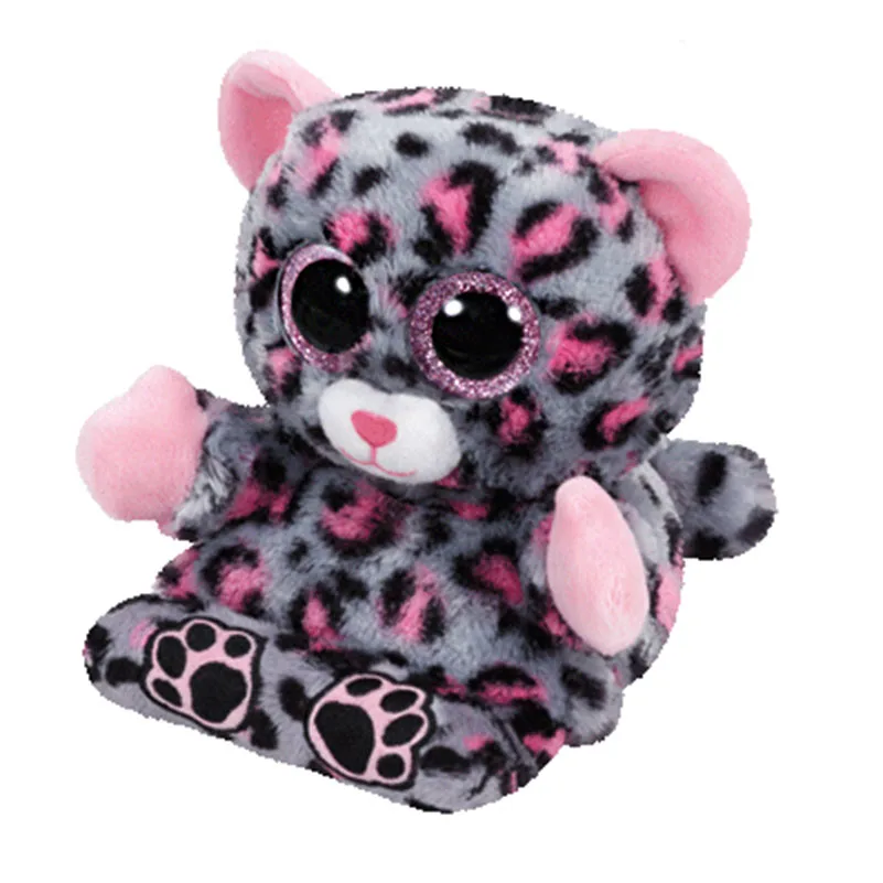 Phone Holder In Stock Original Ty Peek a Boos Big Eyed Stuffed Animal Trixi lepoard Plush Doll