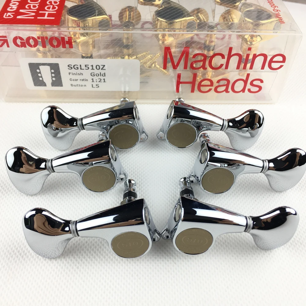 Оригинальные L3 + R3 GOTOH SGL510Z L5 электрогитарные головки тюнеры (хромированное