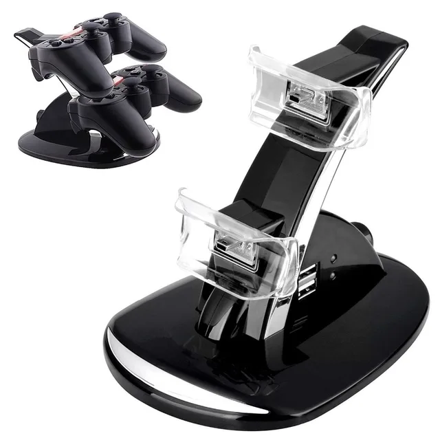 Best Offers For PS3 Controller LED Light Dual USB Power Charging Dock Station Stand Holder Charger For Sony PlayStation 3 Gamepad Joystick