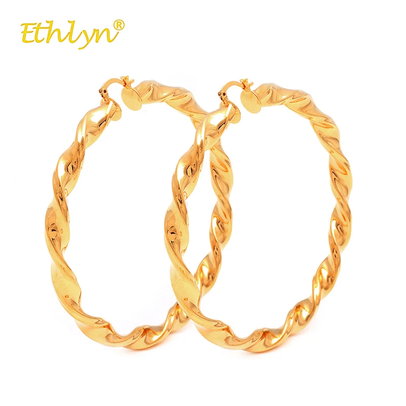Ethlyn 2018 золотые серьги-кольца ювелирные изделия для женщин классические