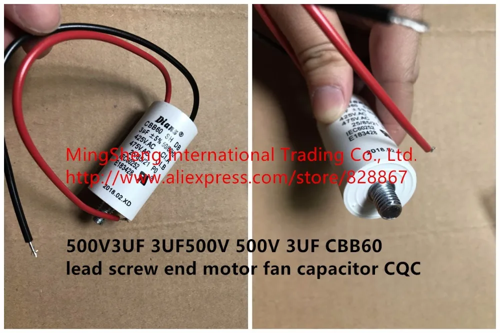 

Original new 100% 500V3UF 3UF500V 500V 3UF CBB60 lead screw end motor fan capacitor CQC (Inductor)