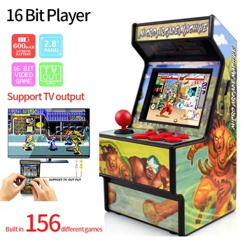 

New Arrival Mini Arcade Handheld Game Console 16 Bit Game Player 2.8 Inch Built-in 156 Classic Games For Kids Gift Toy