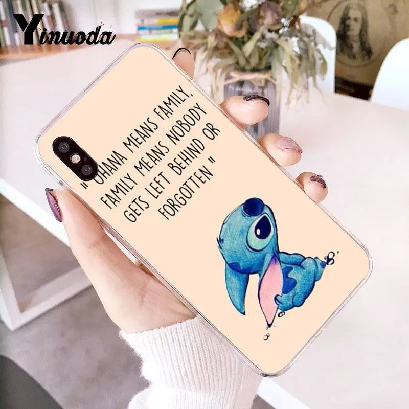 Yinuoda для iPhone 7 6 X Чехол Lilo Stitch Coque чехол для телефона для iPhone 8 7 6 6S Plus X 5 5S SE XR XS XSMAX - Цвет: 1