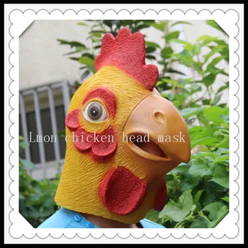 

Adults Animal Full Head Chicken Head Latex Mask Animal Creepy Masks for Halloween Costume Cosplay Fancy Dress Free Shipping