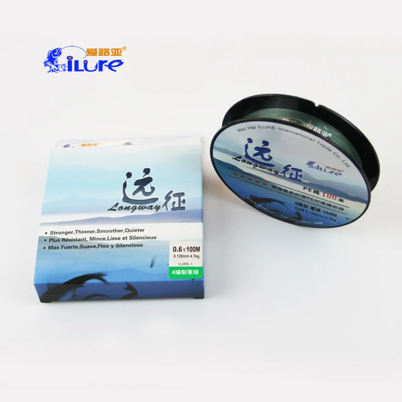

iLure 0.2#-6# 10LB-100LB 4 Braided PE Fishing Line Army Green Color 4 Strand Multifilament PE Line Super Strong Japan Material