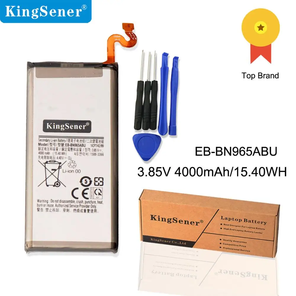 KingSener EB-BN965ABU Батарея для samsung Galaxy Note 9 N9600 SM-N9600 N960 N960U SM-N960F SM-N965F GH82-17562A 4000 mAh