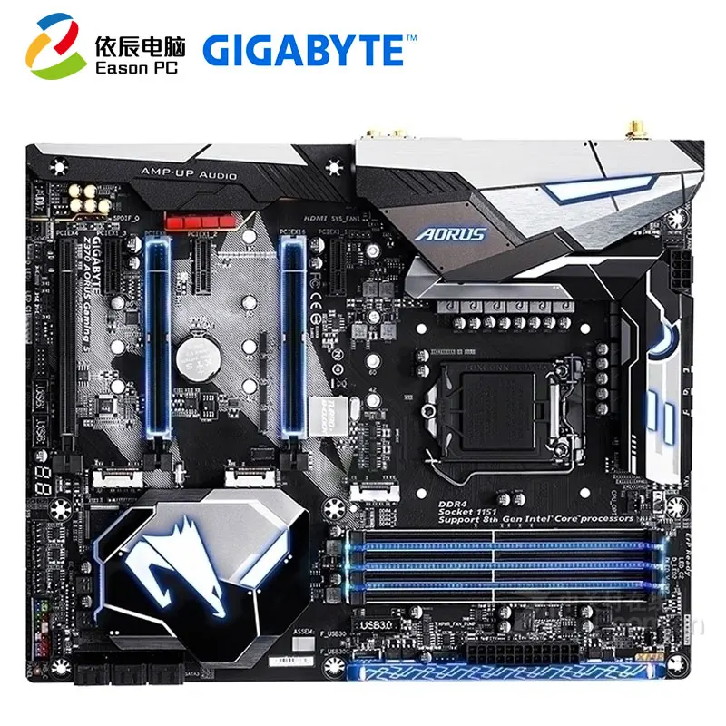 Материнская плата GIGABYTE GA-Z370 AORUS Gaming 5 для настольных ПК LGA1151 DDR4 M.2 SATA III 64G ATX