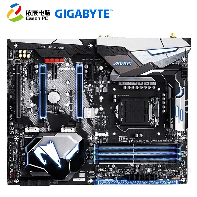 GIGABYTE GA-Z370 AORUS игровая 5 настольная материнская плата LGA1151 DDR4 M.2 SATA III 64G ATX GIGABYTE GA-Z370 AORUS игровая 5 настольная материнская плата LGA1151 DDR4 M.2 SATA III 64G ATX