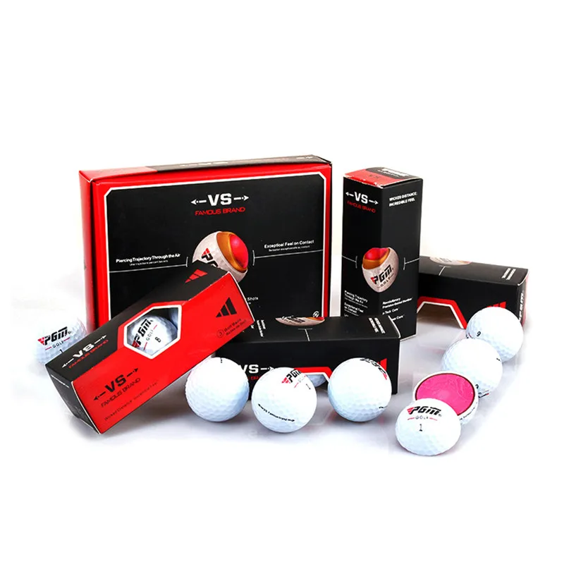 Оригинальный PGM мяч для гольфа трехслойный матч мяч Подарочная коробка пакет набор мячей для гольфа 12 шт набор 3 шт комплект игры
