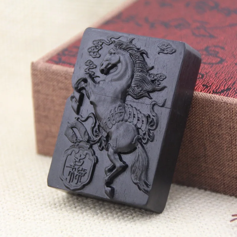 

CHIEF Rosewood carving Horse Gas Cigarette Lighter Cigarettes Kerosene Flint Petrol Vintage Gasoline Oil Petrol Refillable