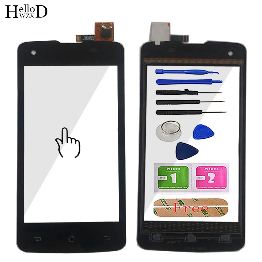 

4'' Mobile Phone Touch Panel For Highscreen Spark 2 Touch Glass Touch Screen Digitizer Front Glass Sensor Tools tape