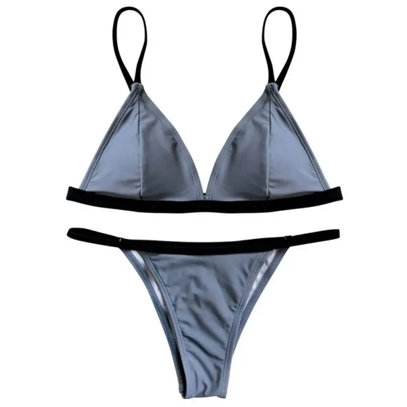 

Women Push-up Padded Bikini Set Sexy Low Waist Solid Swimwear Swimsuit Bathing Suit Swimming Clothes Female Bikinis Sets 2018